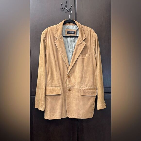 LEATHER CULT Oak Brown Suede Leather Blazer - Picture 6 of 16